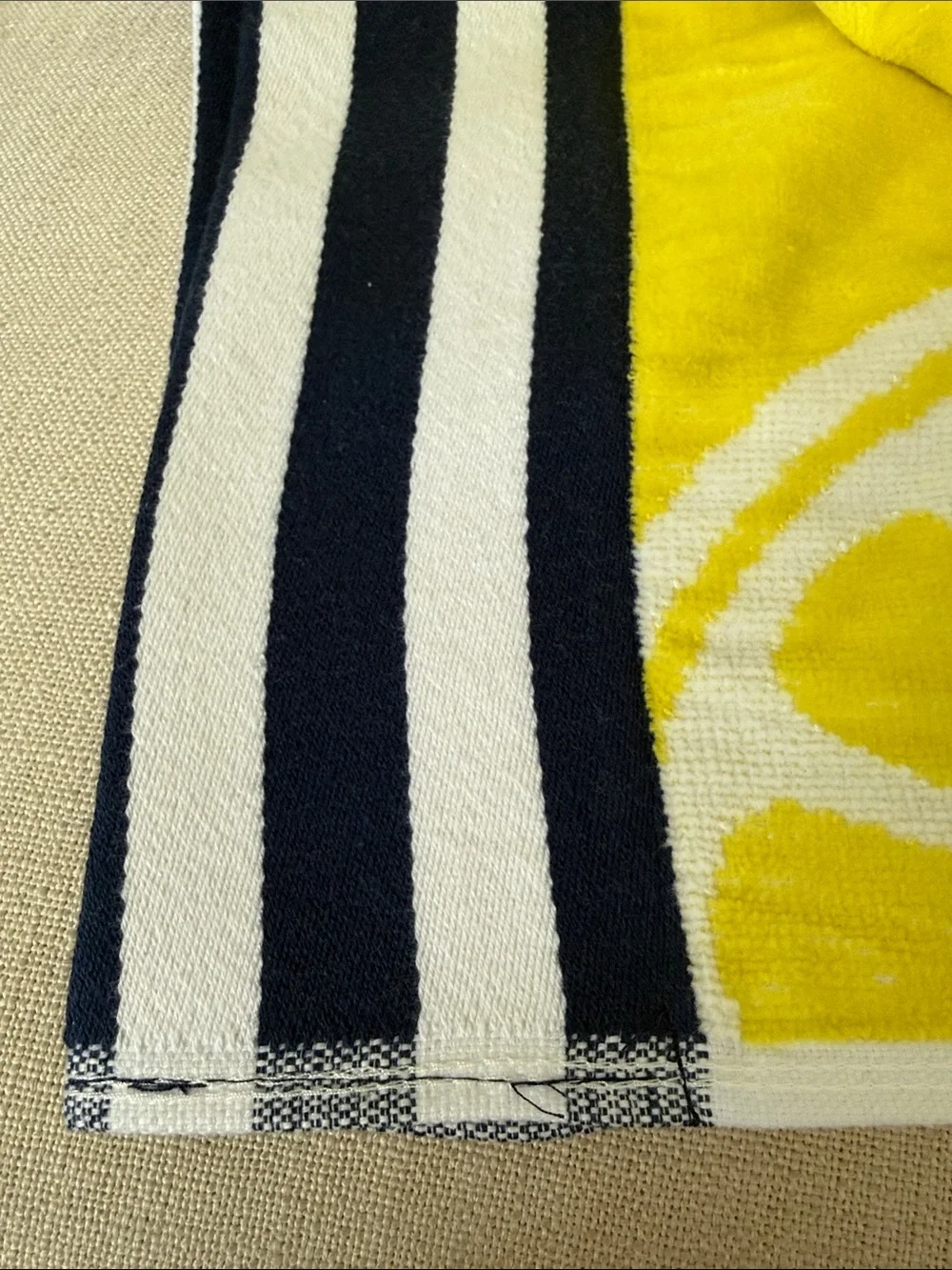 NWT Member's Mark LEMON yellow OVERSIZED 6 feet beach towel NEW 100% cotton